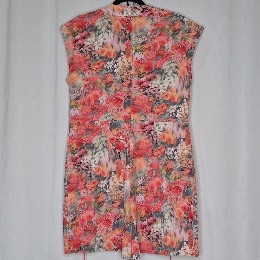 Athleta Multicolor Floral Print Romper - Coral, Yellow, Blue - Picture 7 of 14